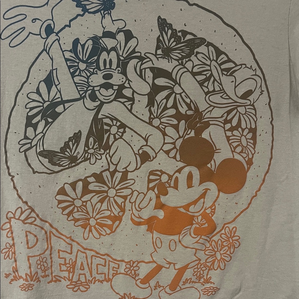 Disney Tan T-Shirt with Mickey + Donald and Goofy Graphic - Picture 4 of 4